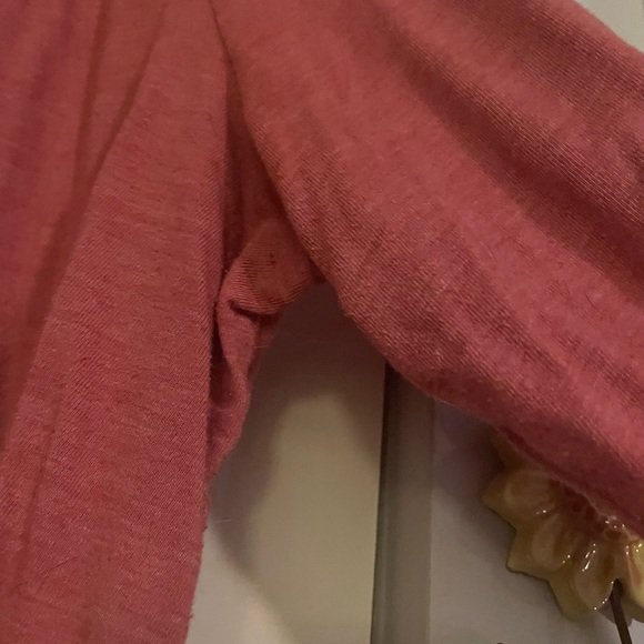 Used Lane Bryant Cut Out Pink Tee - Picture 5 of 7